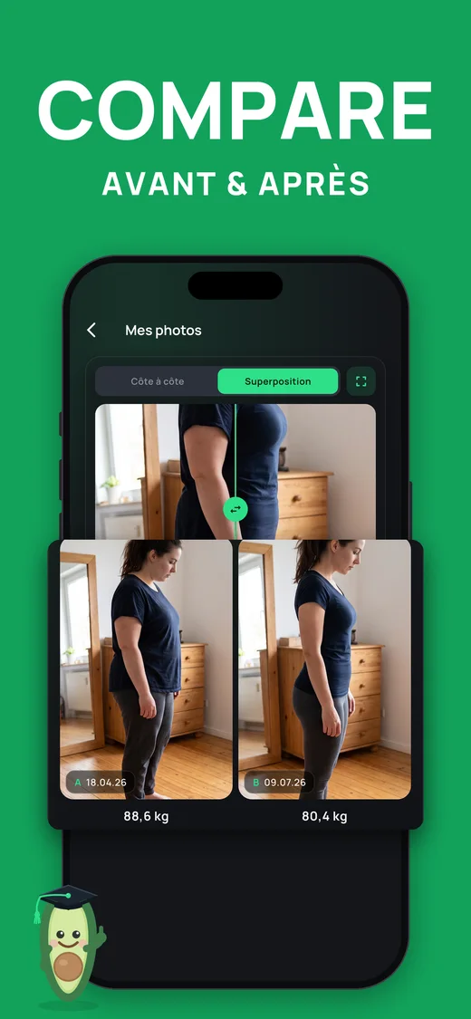 Capture d'écran : comparer les photos avant-après